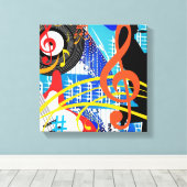 の祝音楽 キャンバスプリント (インサイチュ (ウッドフロア))