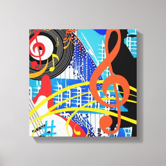 の祝音楽 キャンバスプリント (正面)