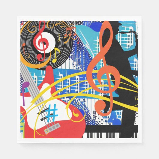 の祝音楽 スタンダードランチョンナプキン (正面)