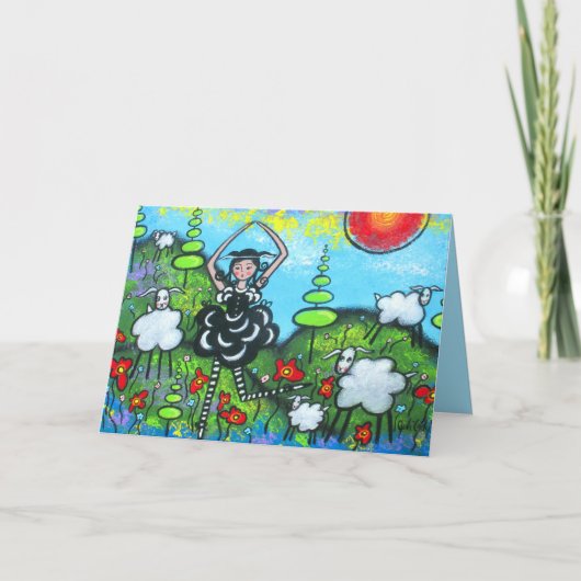 の祝黒い羊の誕生日 カード (正面)