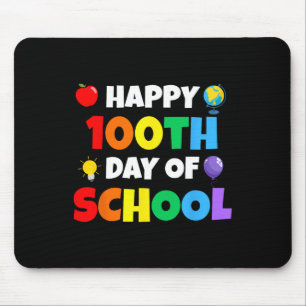 の祝100日の子供と学先生 マウスパッド