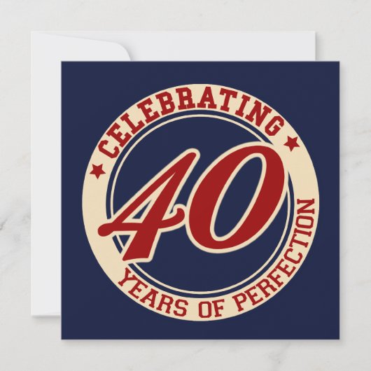 の祝40年の完成 招待状 (正面)