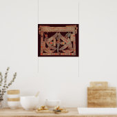 の神オシリスを描いた胸プレート ポスター (キッチン)