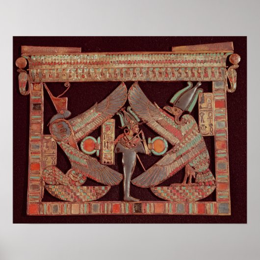 の神オシリスを描いた胸プレート ポスター (正面)