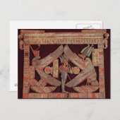 の神オシリスを描いた胸プレート ポストカード (正面/裏面)