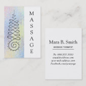 *~*の神聖な幾何学のマッサージの啓発のパステル 名刺 (正面/裏面)