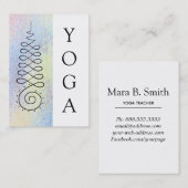 *~*の神聖な幾何学の啓発道のパステルのヨガ 名刺 (正面/裏面)