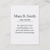 *~*の神聖な幾何学の啓発道のパステルのヨガ 名刺 (裏面)