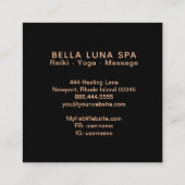 *~*の神聖な幾何学の月は宇宙シャーマンを段階的に行ないます スクエア名刺 (裏面)