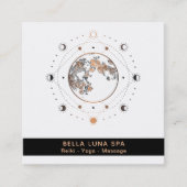 *~*の神聖な幾何学の月は宇宙シャーマンを段階的に行ないます スクエア名刺 (正面)