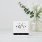 *~*の神聖な幾何学の月は宇宙シャーマンを段階的に行ないます スクエア名刺 (スタンド正面)