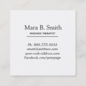 *~*の神聖な幾何学の精神的なマッサージのセラピー スクエア名刺 (裏面)