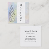 *~*の神聖な幾何学の精神的なマッサージのセラピー スクエア名刺 (正面/裏面)