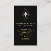 *~*の神聖な幾何学の金ゴールドの幾何学的な三角形 名刺 (裏面)