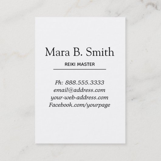 *~*の神聖な幾何学の霊気のマスターの従業者 名刺 (裏面)