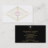 *~*の神聖な幾何学のBohoの金ゴールドの三角形の錬金術 名刺 (正面/裏面)