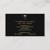 *~*の神聖な幾何学のBohoの金ゴールドの三角形の錬金術 名刺 (裏面)