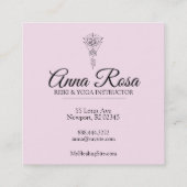 *~*の種族のはす輝きは治療の霊気を放射します スクエア名刺 (裏面)