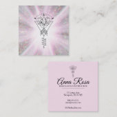 *~*の種族のはす輝きは治療の霊気を放射します スクエア名刺 (正面/裏面)