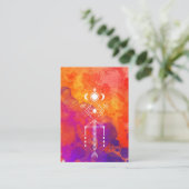 *~*の種族のオレンジ紫色の霊気の第一のアステカなシャーマン 名刺 (スタンド正面)