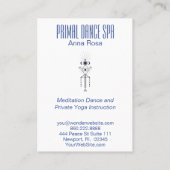 *~*の種族の神聖な幾何学の水彩画のアズテック人のシャーマン 名刺 (裏面)