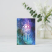 *~*の種族の神聖な幾何学の水彩画のアズテック人のシャーマン 名刺 (スタンド正面)