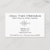 *~*の種族のBohoの天然アメリカインディアンのアステカなトーテム 名刺 (裏面)