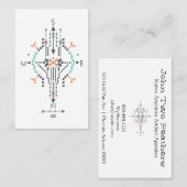 *~*の種族のBohoの天然アメリカインディアンのアステカなトーテム 名刺 (正面/裏面)