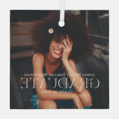 ~の種類 |卒業写真クリスマス ガラスオーナメント (裏面)