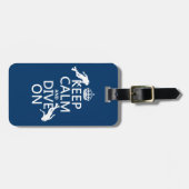 の穏やか、(スキューバ)飛び込みは保って下さい(あらゆる色で) ラゲッジタグ (正面横)