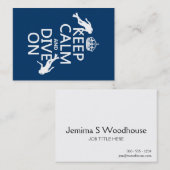 の穏やか、(スキューバ)飛び込みは保って下さい(あらゆる色で) 名刺 (正面/裏面)