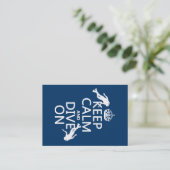 の穏やか、(スキューバ)飛び込みは保って下さい(あらゆる色で) 名刺 (スタンド正面)