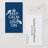 の穏やか、(スキューバ)飛び込みは保って下さい(あらゆる色で) 名刺 (正面/裏面)