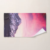 *~*の空山の紫色のピンク及びラベンダーの写真 バスタオルセット (ハンドタオル)