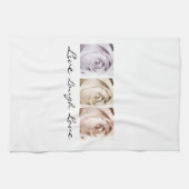 の笑い、愛花柄生きている キッチンタオル (横)