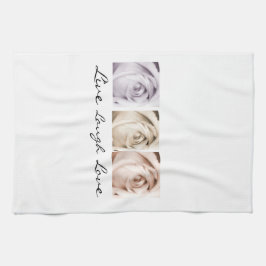 の笑い、愛花柄生きている キッチンタオル