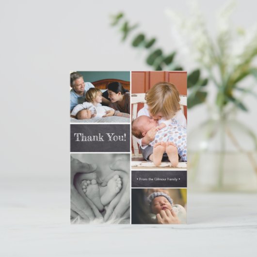 の第2ベビーの誕生の発表ありがとう ポストカード (スタンド正面)