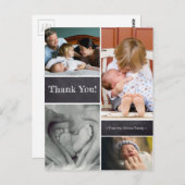 の第2ベビーの誕生の発表ありがとう ポストカード (正面/裏面)