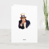 の米国市民様式ありがとう サンキューカード (裏面)