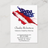 *~*の米国旗私達人々米国の水彩画 名刺 (裏面)