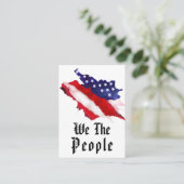 *~*の米国旗私達人々米国の水彩画 名刺 (スタンド正面)