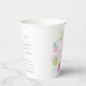 の紙吹雪結婚花弁名前をカスタムするピンクブルーグリーン 紙コップ (左)