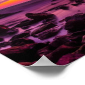 の素晴らし引用文でインスパイア夕日 ポスター (角)