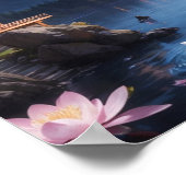 の素晴絵を描らしい桜冬の夜 ポスター (角)