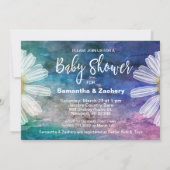 *~*の素朴なカラフルなメーソンジャーの花のベビーシャワー 招待状 (裏面)