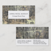 *~*の素朴な老化させた木製のぼろぼろの花のヴィンテージ 名刺 (正面/裏面)