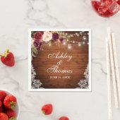 の素朴ウッドジャ結婚ンライトフローラレース スタンダードカクテルナプキン (インサイチュ)