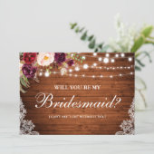 の素朴ウッドラ結婚イントレースフローラの花嫁 招待状 (スタンド正面)