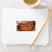 の素朴ウッドレ結婚ース照明フローラアドレス ラベル (インサイチュ)