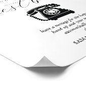 の素朴オ結婚ーディオゲストブックサイン ポスター (角)